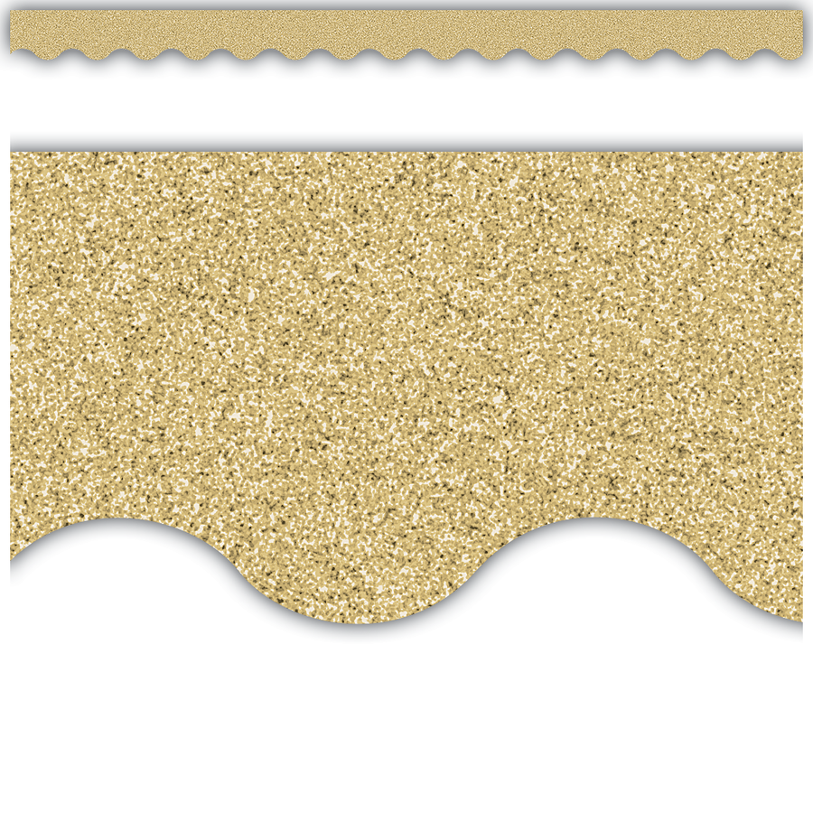 Gold Glitz Scalloped Border Trim