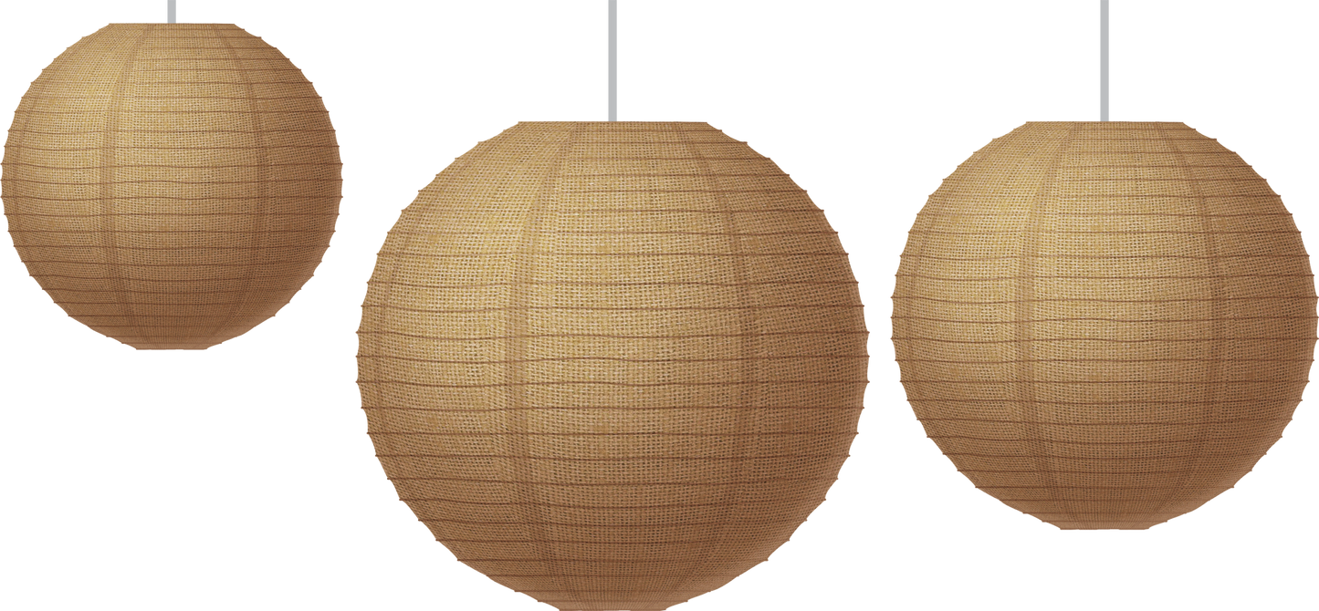 Burlap Paper Lanterns