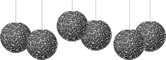 Composition 8" Hanging Paper Lanterns