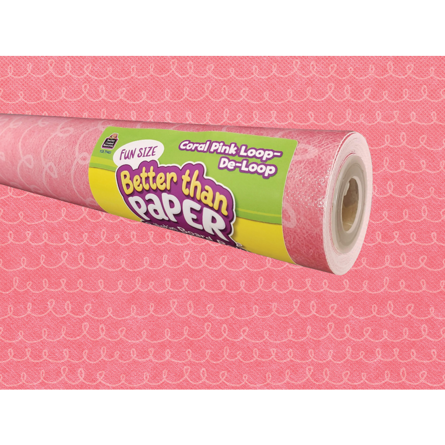 Fun Size Coral Pink Loop-De-Loop Better Than Paper Bulletin Board Roll