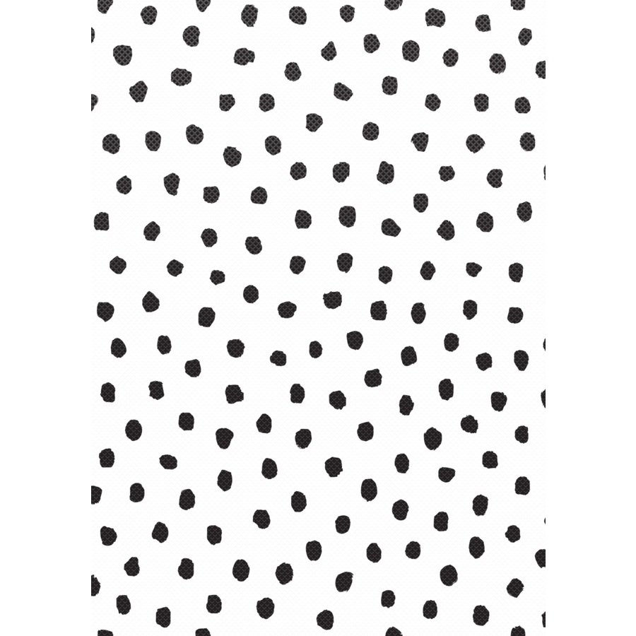 Black Painted Dots on White Better Than Paper Bulletin Board Roll