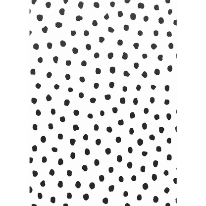 Black Painted Dots on White Better Than Paper Bulletin Board Roll