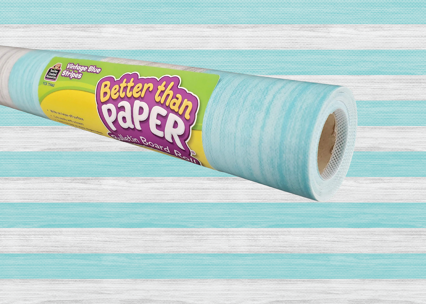 Vintage Blue Stripes Better Than Paper Bulletin Board Roll