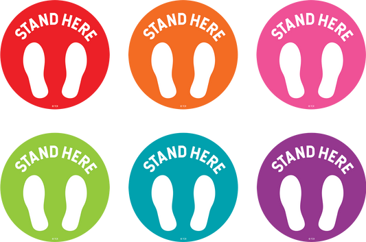 Spot On Floor Markers Stand Here - 4"