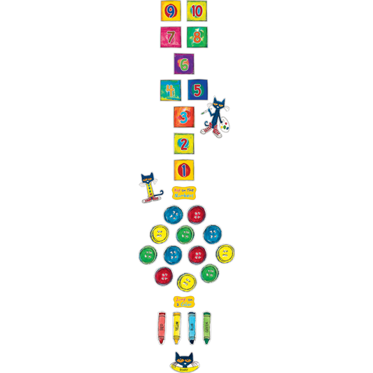 Pete the Cat Numbers and Colors Sensory Path