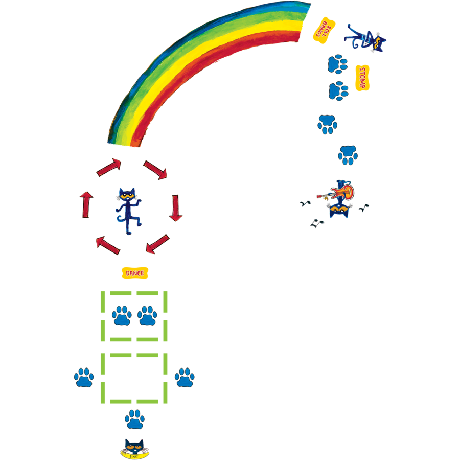 PETE THE CAT RAINBOW BOOGIE SENSORY PATH