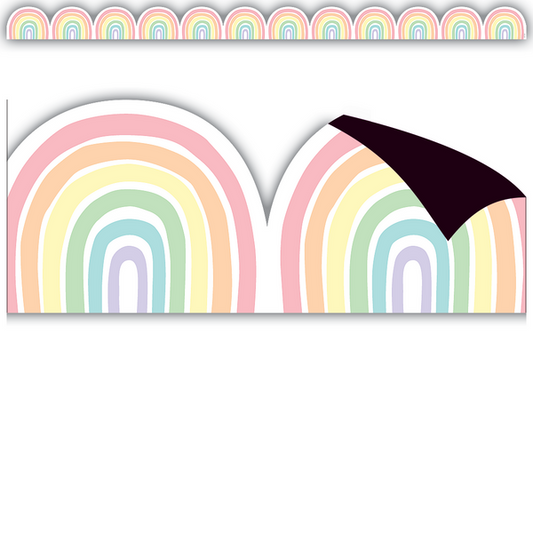 Pastel Pop Rainbows Magnetic Border