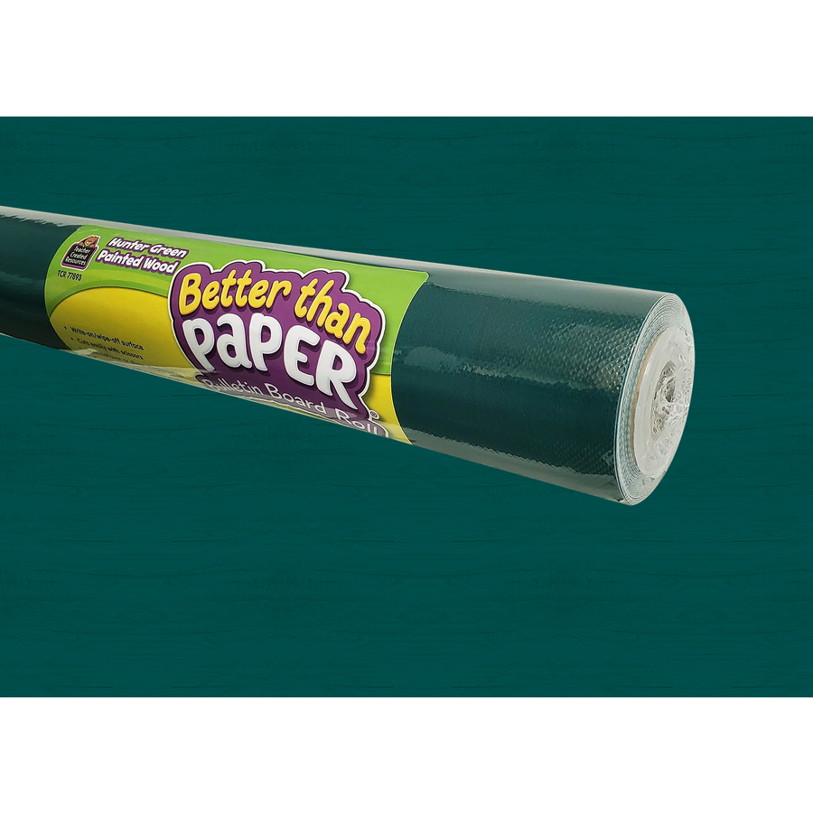 Hunter Green Painted Wood Better Than Paper Bulletin Board Roll