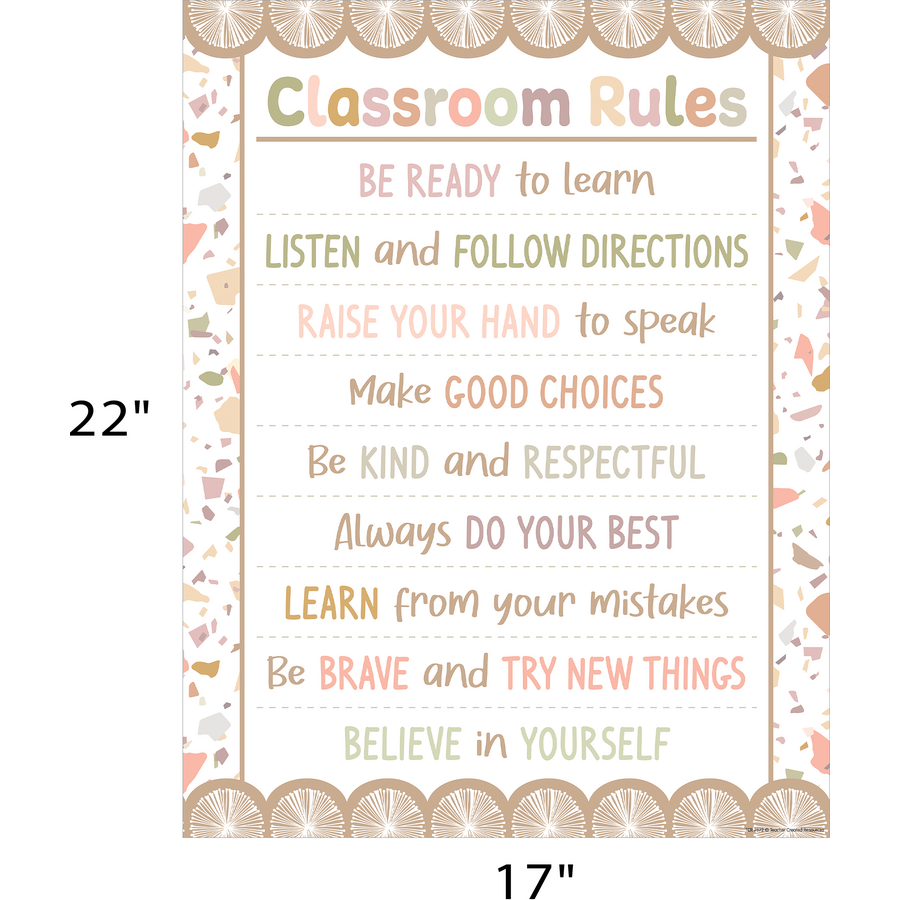 Terrazzo Tones Classroom Rules Chart