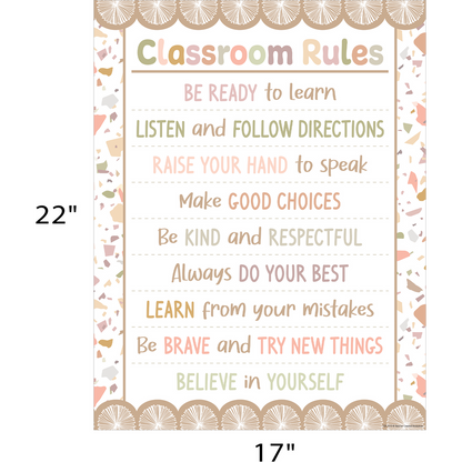 Terrazzo Tones Classroom Rules Chart