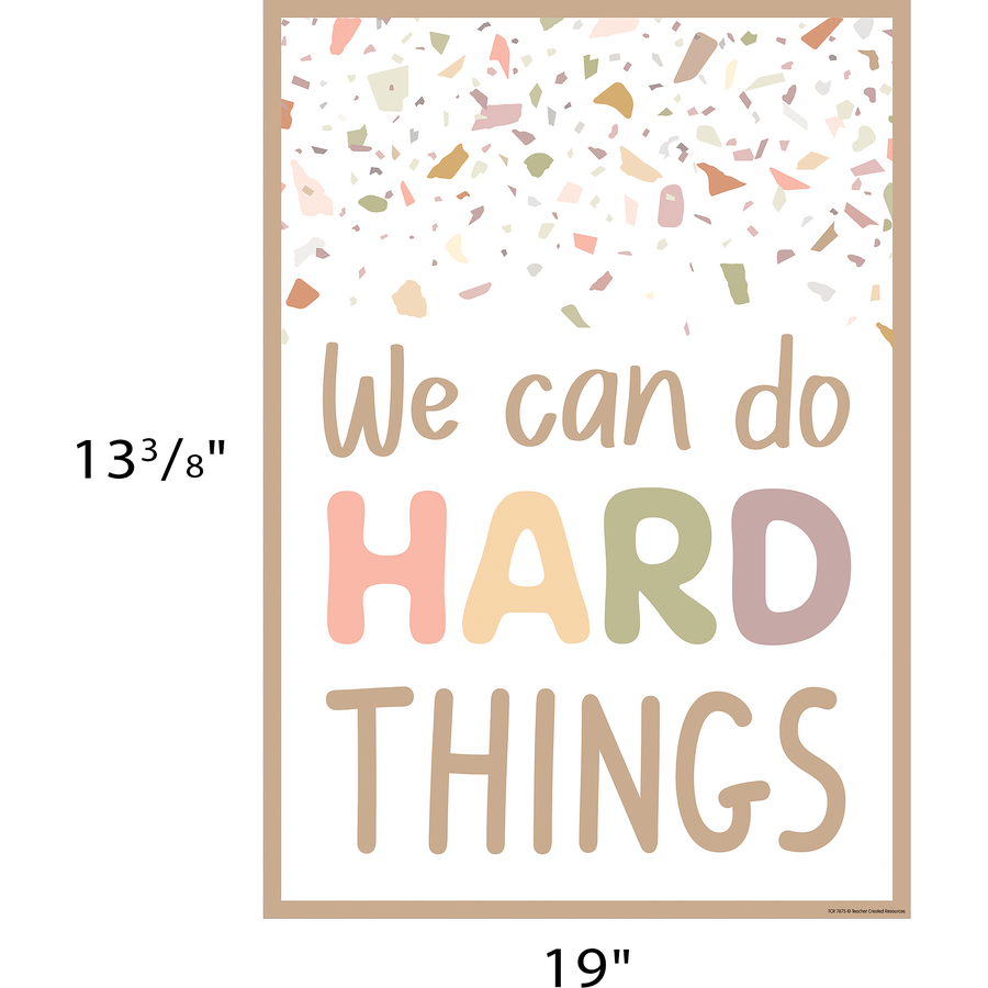 We Can Do Hard Things Positive Poster