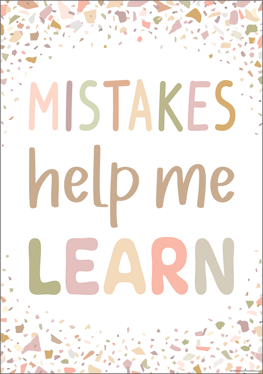 Mistakes Help Me Learn Positive Poster