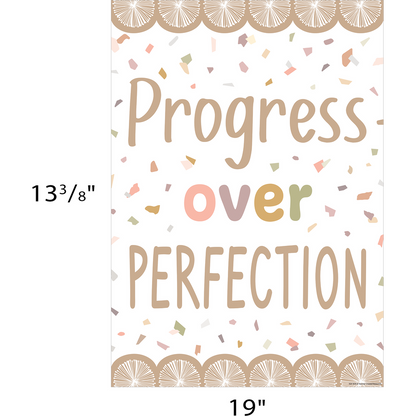 Progress over Perfection Positive Poster