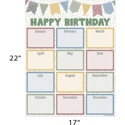 Classroom Cottage Happy Birthday Chart