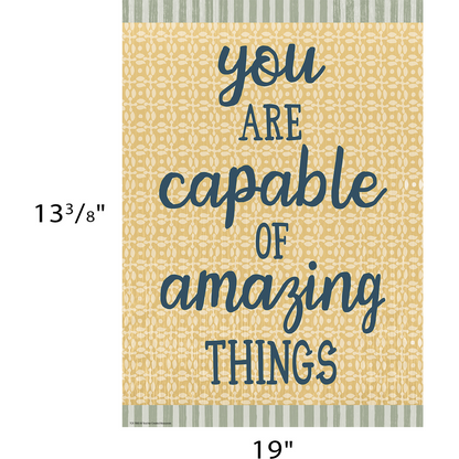 You Are Capable of Amazing Things Positive Poster