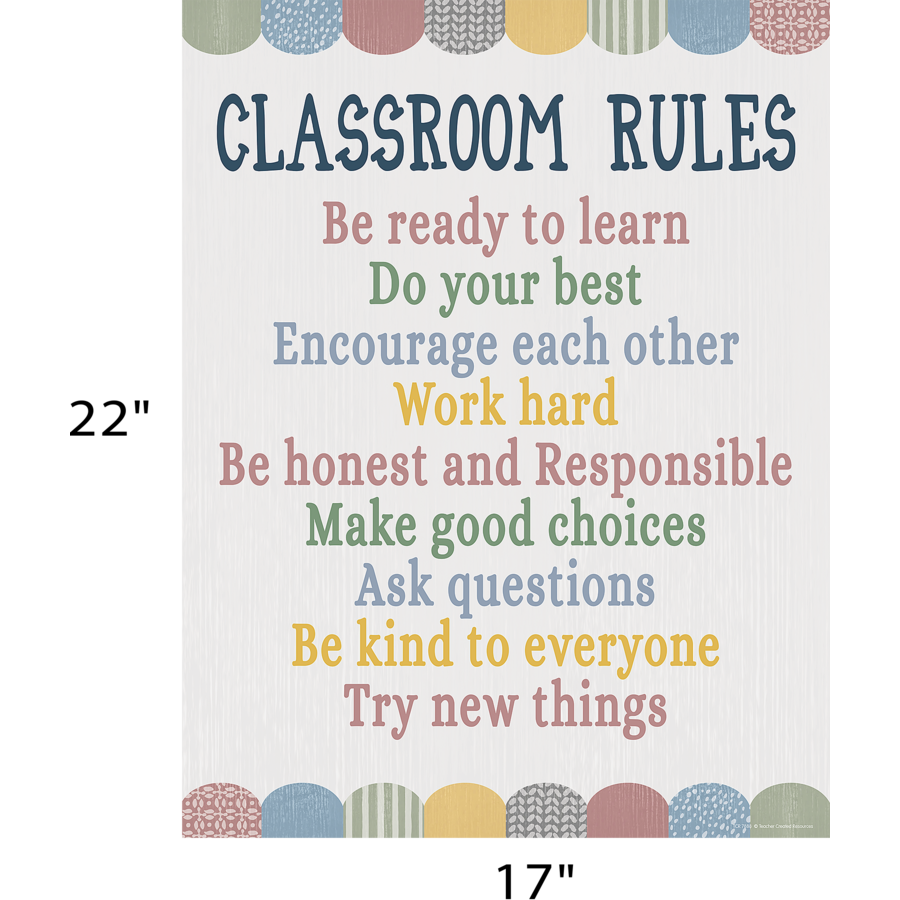 Classroom Cottage Classroom Rules Chart