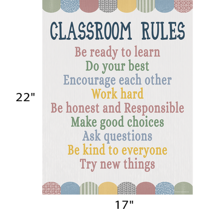 Classroom Cottage Classroom Rules Chart