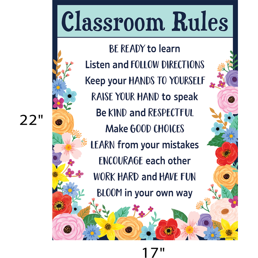 Wildflowers Classroom Rules Chart