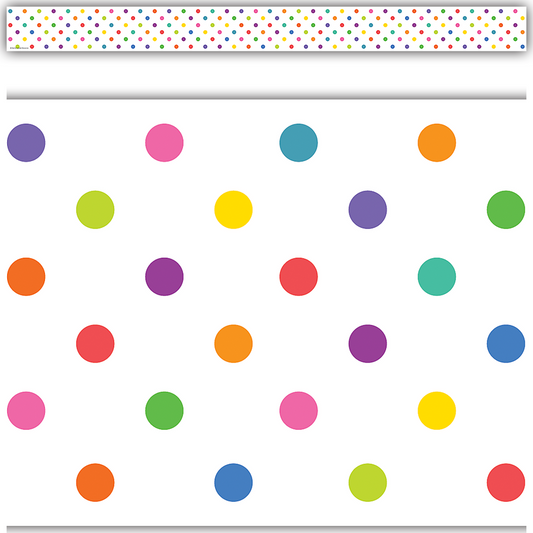 Colorful Dots Straight Border Trim