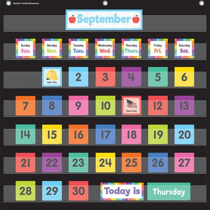 Colorful Calendar Pocket Chart Cards