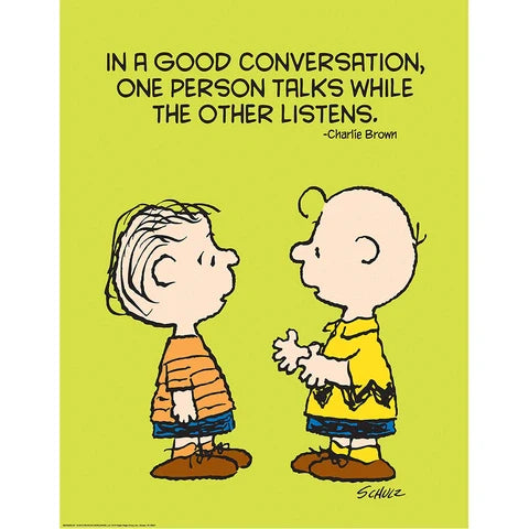 Peanuts® Talk and Listen Poster