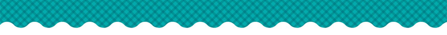 Teal Gingham Border