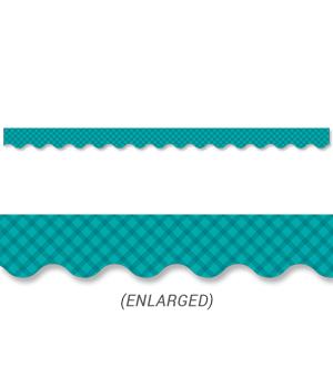 Teal Gingham Border