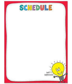 So Much Pun! Schedule Chart