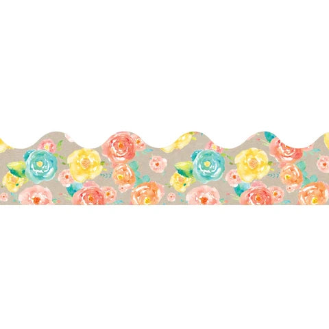 Confetti Splash Floral Toss Extra Wide Deco Trim