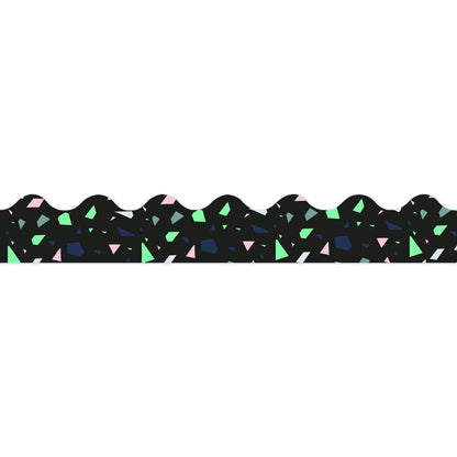 Simply Sassy Black Terrazzo Deco Trim® Extra Wide Die Cut