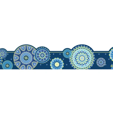 Blue Harmony Mandala Extra Wide Deco Trim