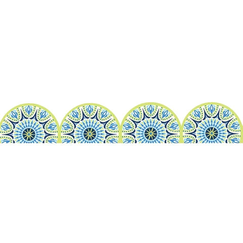 Blue Harmony Half Mandala Extra Wide Deco Trim