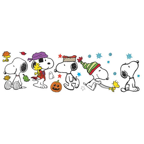 Snoopy Fall Winter Holiday Poses Bulletin Board Set