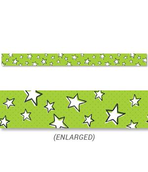 Doodle Stars on Lime Border