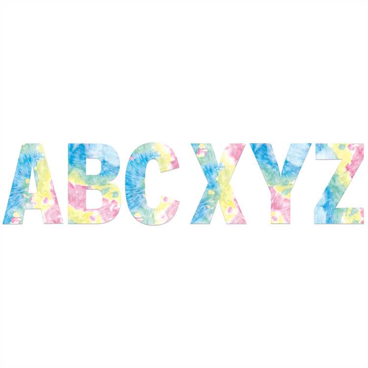 Fluorescent Tie-Dye Deco Letters (D)