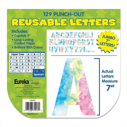 Fluorescent Tie-Dye Deco Letters (D)