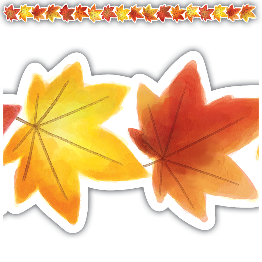 Fall Leaves Die-Cut Border Trim