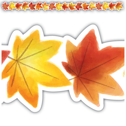 Fall Leaves Die-Cut Border Trim