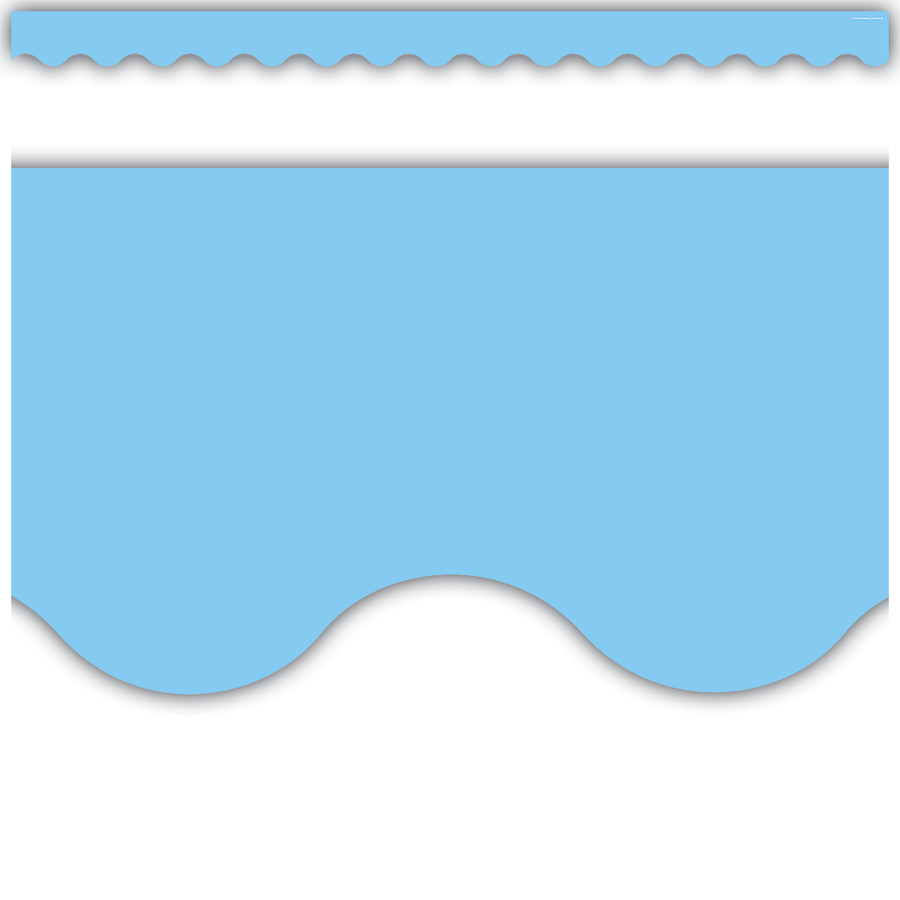 Light Blue Scalloped Border Trim