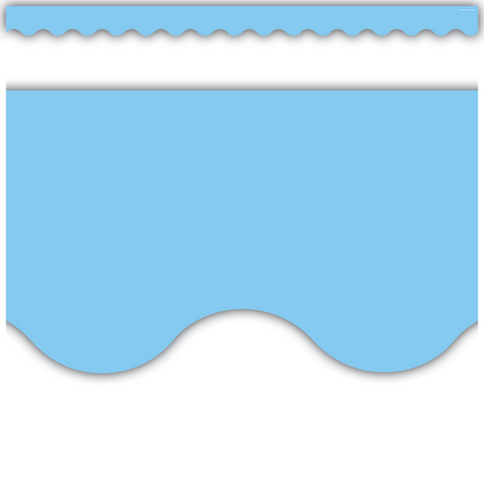 Light Blue Scalloped Border Trim