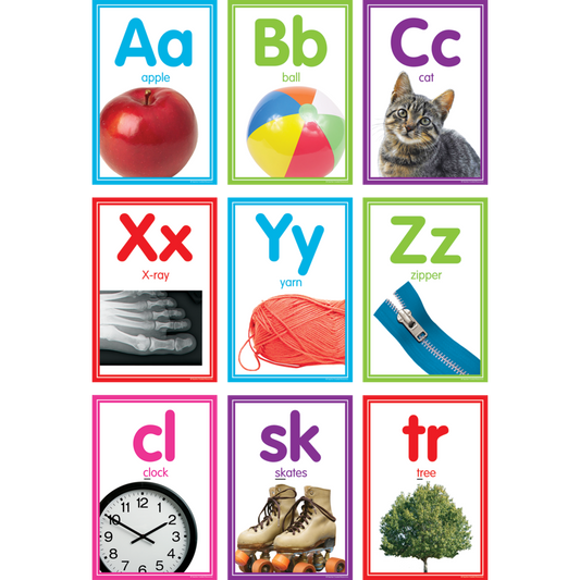 Colorful Photo Alphabet Cards Bulletin Board