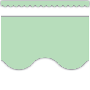 Mint Green Scalloped Border Trim