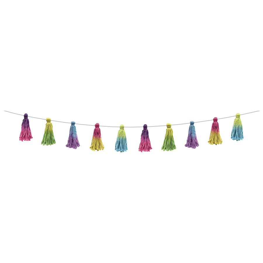 Brights 4Ever Tie-Dye Tassels Garland