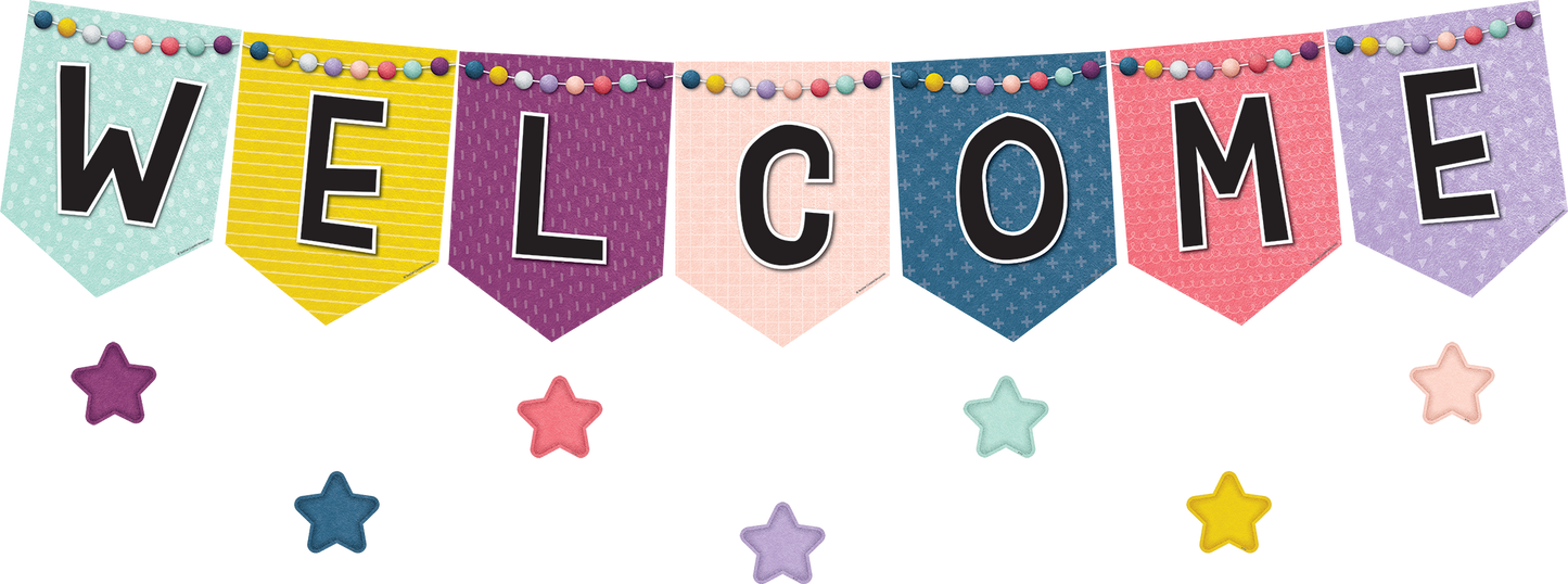 Oh Happy Day Pennants Welcome Bulletin Board