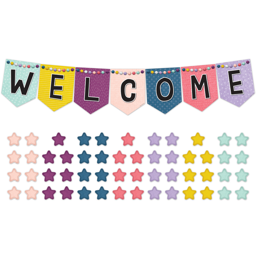 Oh Happy Day Pennants Welcome Bulletin Board