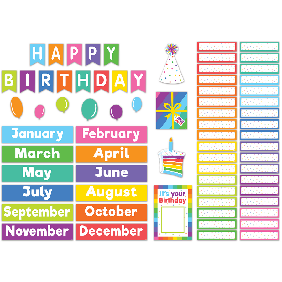 Colorful Happy Birthday Mini Bulletin Board