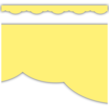 Lemon Yellow Fancy Scallops Border Trim