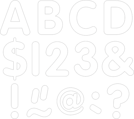 White 2" Classic Letters Uppercase Pack