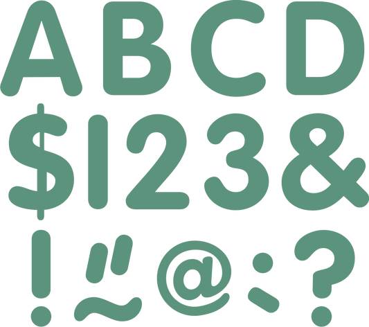 Eucalyptus Green 2" Classic Letters Uppercase Pack