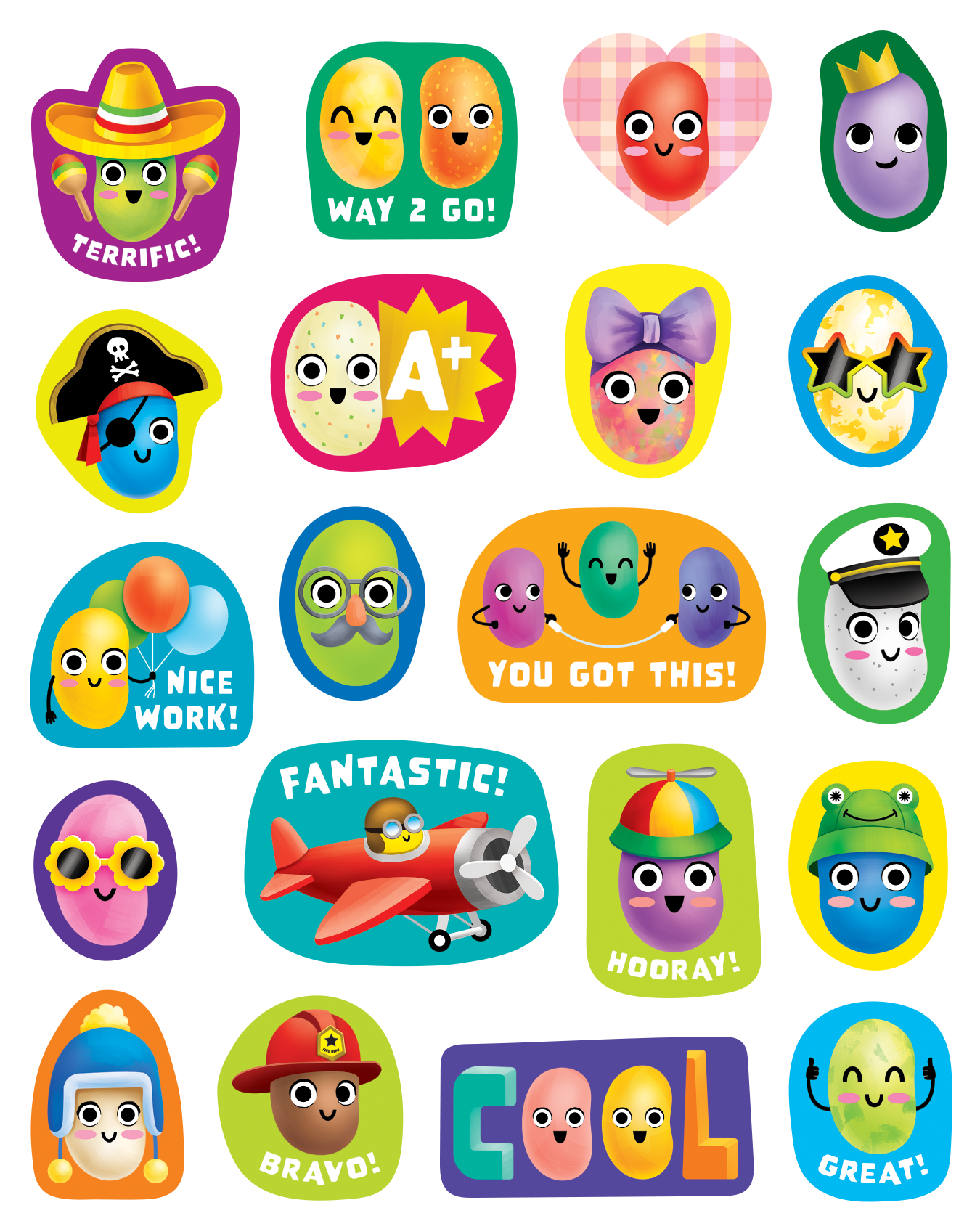 Jelly Bean Smelly Stickers